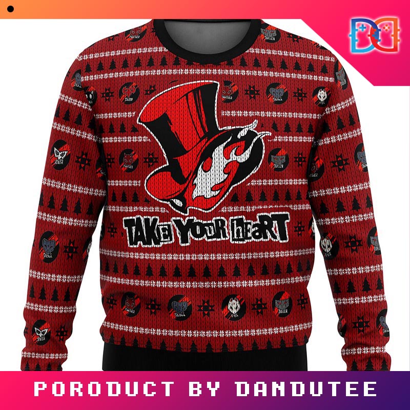 Persona 5 Take Your Heart Game Ugly Christmas Sweater