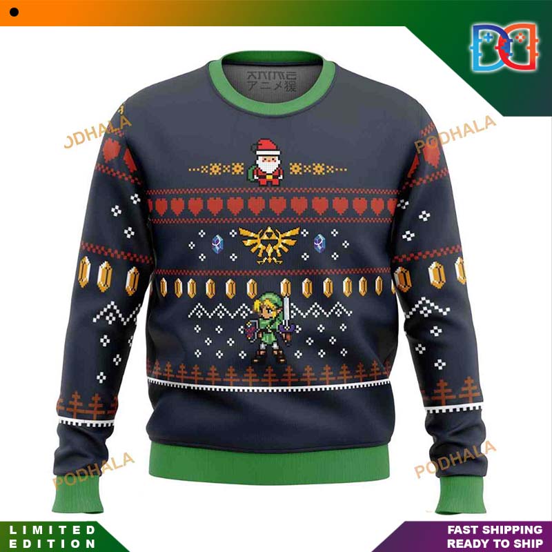 Santa Link The Legend Of Zelda Game Ugly Christmas Sweater
