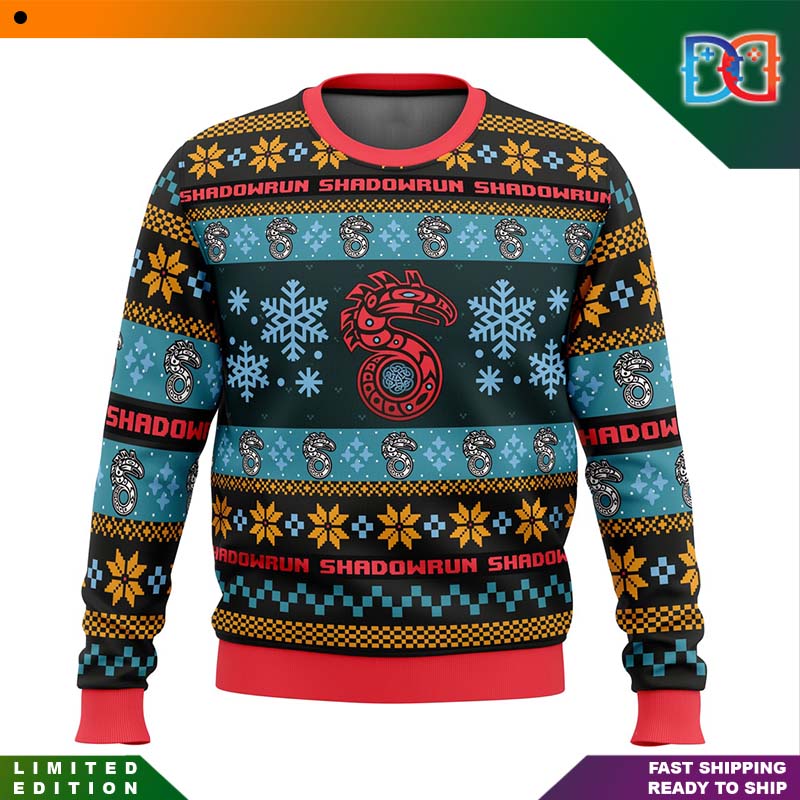 Shadowrun Board Games Logo Ugly Christmas Sweater