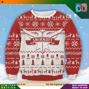 Smirnoff Beer Drinking Funny Ugly Christmas Sweater