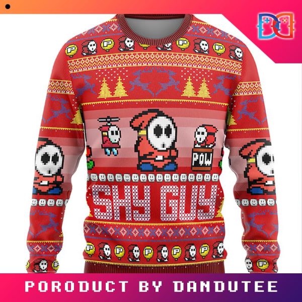 Super Mario Shy Guy Game Ugly Christmas Sweater