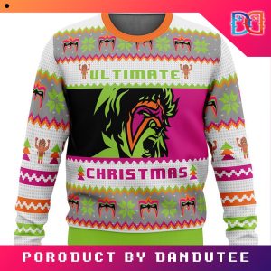 Ultimate Warrior Christmas Pro Wrestling Game Ugly Christmas Sweater