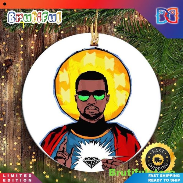 Kanye West Hiphop 90s Hip Hop Christmas Ornaments