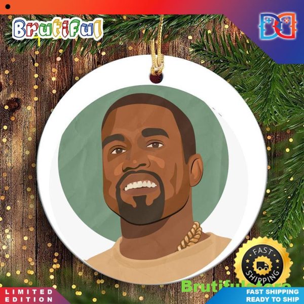Kanye West Merry 90s Hip Hop Christmas Ornaments