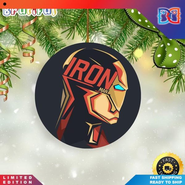 Marvel Iron Man Illustration Superhero Marvel Tree Christmas Ornaments