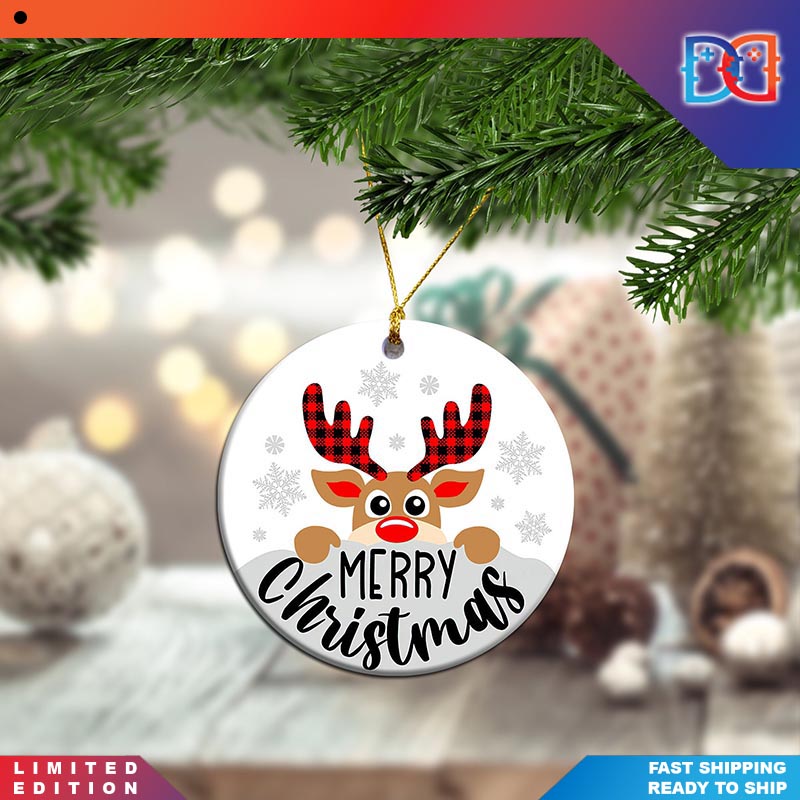 Merry Reindeer Welcome Christmas Ornaments