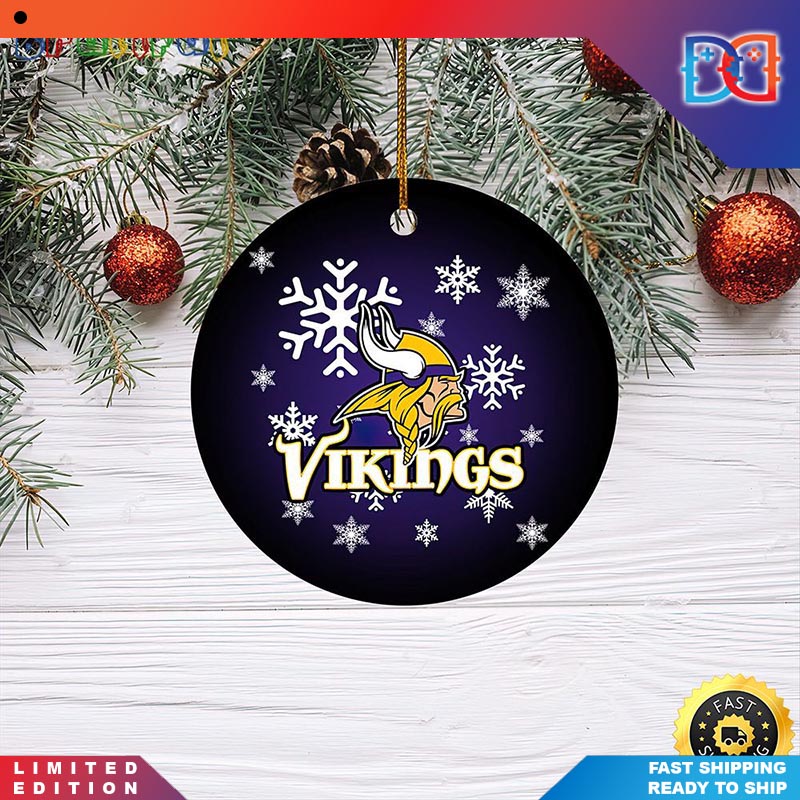Minnesota Vikings Merry Hallmark NFL Christmas Ornaments