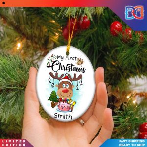 Personalized Babys First Xmas Christmas Ornaments