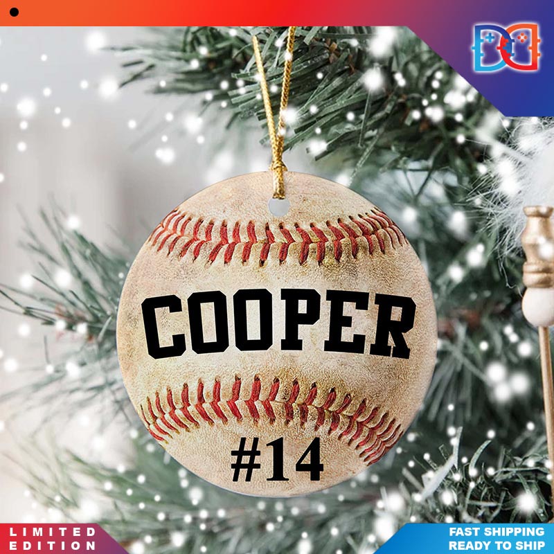 Personalized Baseball Christmas Ornaments