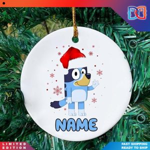 Personalized Bluey Tree Family Christmas Ornaments