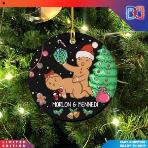 Personalized Couple Name Funny Naughty Dirty Gingerbread  Christmas Ornaments