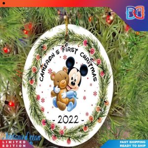 Personalized Disney Babys First Kids Mickey Christmas Ornaments