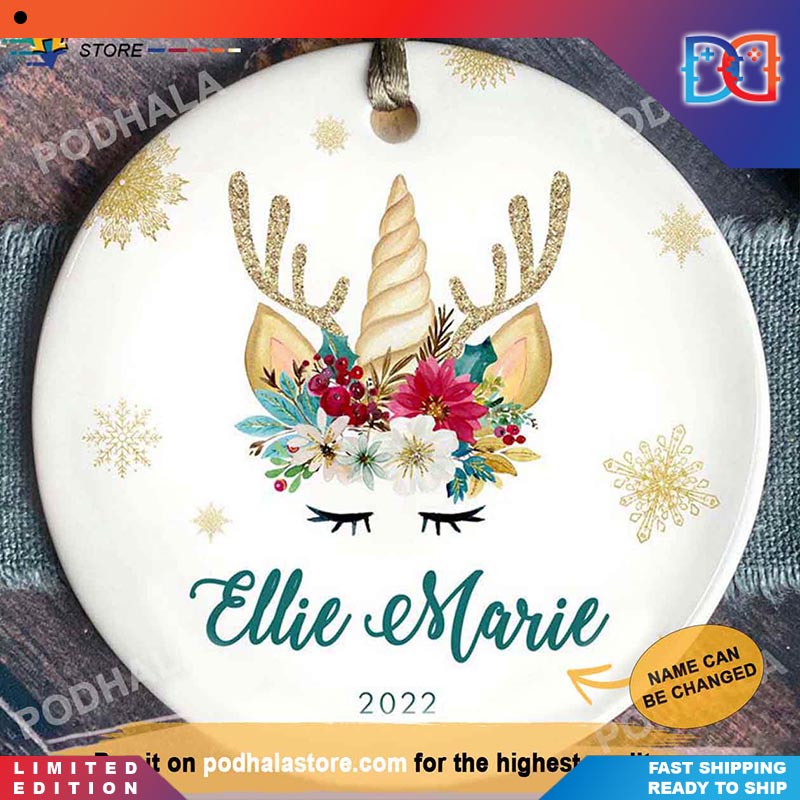 Personalized Familys Reindeer Unicorn Bring Your Ideas Thoughts And Imaginations Into Reality Today Christmas Ornaments