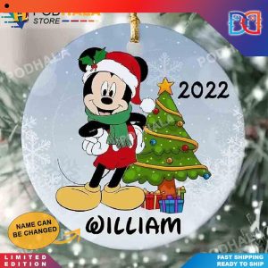 Personalized Santa Claus Mickey Mouse Custom Bring Your Ideas Thoughts And Imaginations Into Reality Today Christmas Ornaments