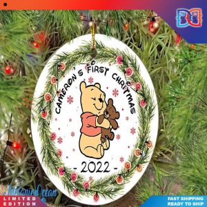 Personalized Winnie Pooh Kids Disney Babys First  Christmas Ornaments