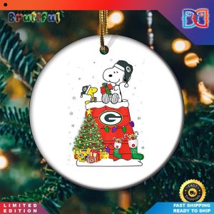 Snoopy Green Bay Packers NFL Football Christmas Ornaments