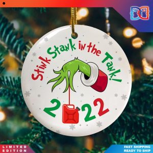 Stink Stank In The Tank Inflation Gas Price Gift Christmas Ornaments