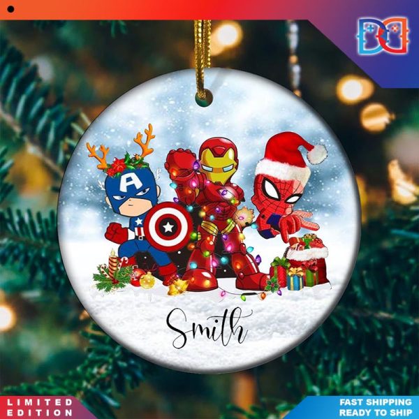 Superhero Xmas Christmas Ornaments