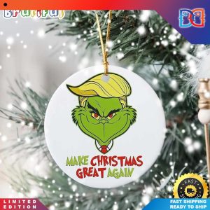 Trump The Grinch Face Funny Grinch Tree Christmas Ornaments