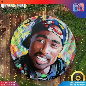 Tupac Portrait Richard Hip Hop  Christmas Ornaments