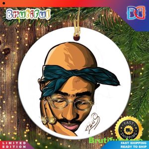 Tupac Shakur Rapper 90s Hip Hop  Christmas Ornaments