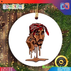 Tupac Thug Life Rapper 90s Hip Hop  Christmas Ornaments