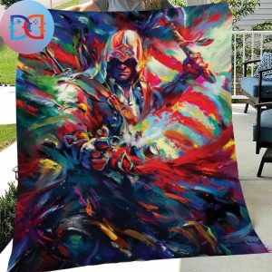 Assassin’s Creed Connor Kenway Ratonhnhakéton The American Master Assassin Is Coming To Your Gaming Room Fan Gifts King Bedding Set Fleece Blanket