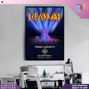 Def Leppard Coming To Hard Rock Live Hollywood FL August 9th 2024 Home Decor Poster Canvas