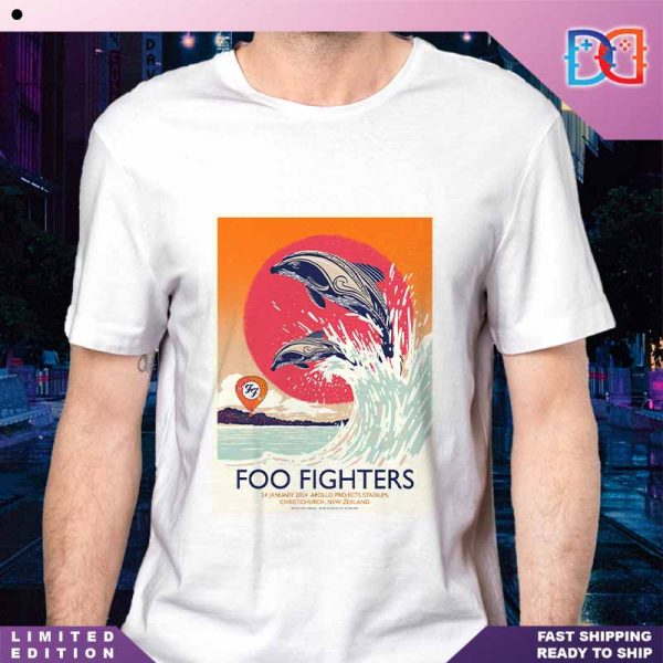 Foo Fighters Tour 24 January 2024 New Zealand Apollo Projects Stadium Classic T-Shirt