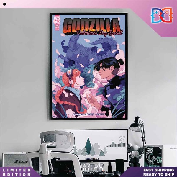 Godzilla Valentine’s Day Special 2024 Home Decor Poster Canvas
