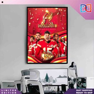 Kansas City Chiefs Back To Back Super Bowl SBLVIII Home Decor Poster Canvas