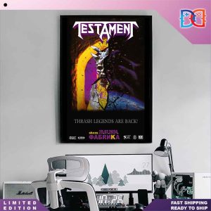 Testament Playing Novi Sad Serbia at SKCNS Fabrika on July 25 2024 Fan Gifts Home Decor Poster Canvas