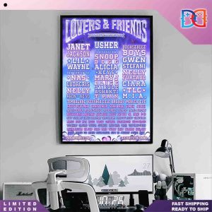 The Lineup For The Lovers And Friends Festival 2024 Las Vegas Home Decor Poster Canvas