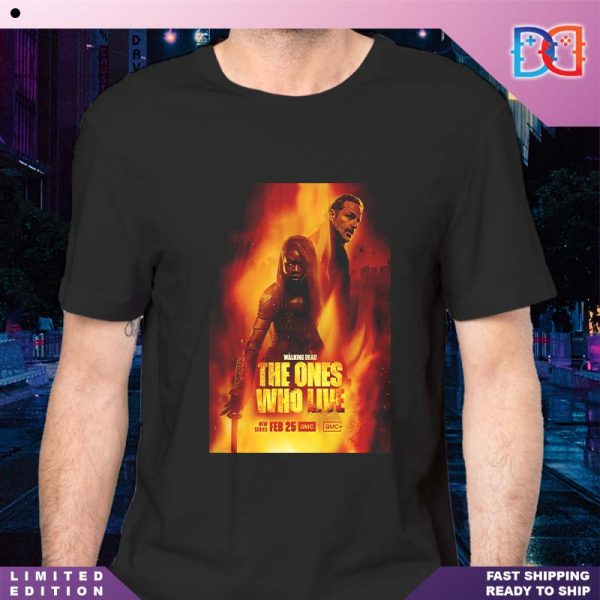 The Ones Who Live Featuring Michonne And Rick Grimes The Walking Dead World New Series 25 Feb 2024 Classic T-Shirt