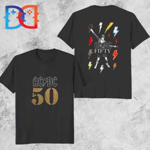 ACDC Band 50th Anniversary 2024 High Voltage Two Sides Fan Gift Classic T-Shirt