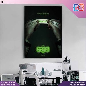 Beetlejuice 2 The Wait Is Almost Over In Theaters on September 6 2024 Home Decor Poster Canvas