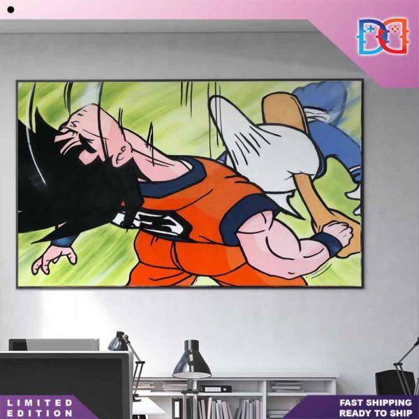 Donald Smacking Goku Meme Funny Home Decor Poster Canvas