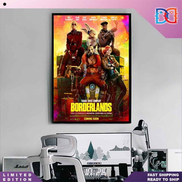 First Poster For The Live Action BORDERLANDS Movie On August 9 2024 Fan Gift Home Decor Poster Canvas