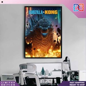 Godzilla vs Kong One Will Fall Godzilla Main Home Decor Poster Canvas