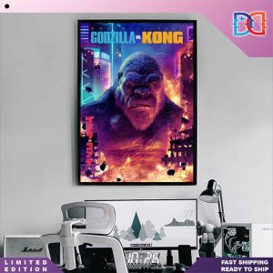 Godzilla vs Kong One Will Fall Kong Main Galaxy Color Home Decor Poster Canvas