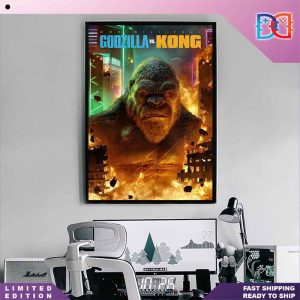 Godzilla vs Kong One Will Fall Kong Main Home Decor Poster Canvas
