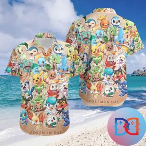 Happy Pokemon Day 2024 Cute Fan Gift Summer Trend Hawaiian Shirt