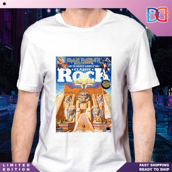 Iron Maiden Powerslave at 40 and the Greatest Albums of 1984 Classic Rock Magazine Cover Classic T-Shirt