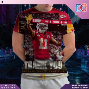Kansas City Chiefs Thank You Marquez Valdes-Scantling With Sign Fan Gifts All Over Print Shirt