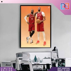 Lebron James And Anthony Davis Best Duo Ever 2024 NBA Fan Gifts Home Decor Poster Canvas