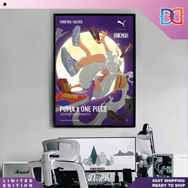 Puma X One Piece Adventure Awaits New Collab Fan Gifts Home Decor Poster Canvas