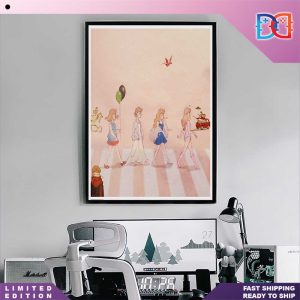 Taylor Swift The Eras Crossed The Street Fan Gift Home Decor Poster Canvas