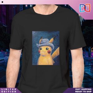 The Van Gogh Pikachu-Pikachu with Grey Felt Hat Fan Gifts Classic Shirt