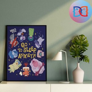Inside Out 2 Go To Sleep Anxiety Cute Poster Fan Gift Home Decor Poster Canvas