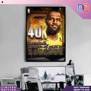 LeBron James The Journey To 40,000 Points Home Decor Poster Canvas
